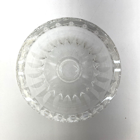 Vintage Lead Crystal Cut Glass Serving Bowl 5" X 4" Open Sugar Bowl Finger Bowl - Picture 5 of 11